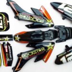 pitbike polepy na plasty CRF50 rockstar/oranžové , Stomp, DemonX