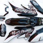 pitbike polepy na plasty CRF70 Heart & Huntington/bílé, Stomp, DemonX, WPB