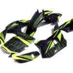 pitbike černé plasty CRF70 Detroit s polepy Stomp Z3 NEONOVÁ žlutá