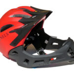 dětská helma cross 235g, 48-52cm červená