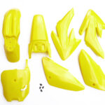 pitbike sada plastů CRF70 žluté, Stomp, DemonX, WPB